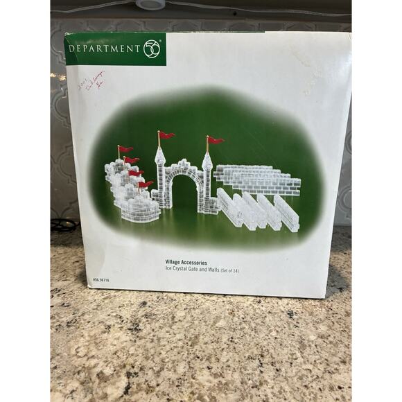 Department 56 Ice Crystal Gate & Walls North Pole 56716 Village Accessory - Picture 1 of 4